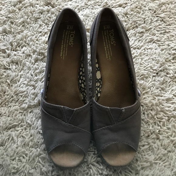 Toms Shoes - Gray TOMS wedges